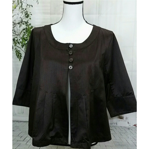 Mossimo Smocked Top Size XL Brown - Picture 3 of 8